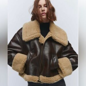 SOLD-Like New Zara Double Sided Bike Jacket